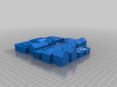 Battlecars / Battlebikes buildings (6mm) Taccoville