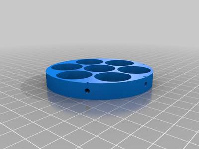 3" PVC Pipe insert to hold 3/4" copper tubbing. Air heat exchange project.