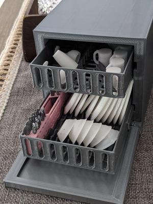 Doll Dishwasher and Dishes