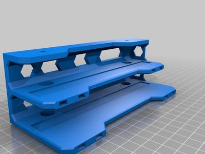 Dual laptop under-desk mount extended top slot