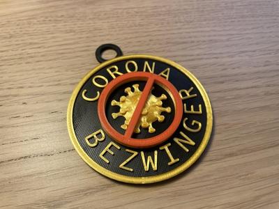 Medaille für Kinder, die Covid bezwungen haben