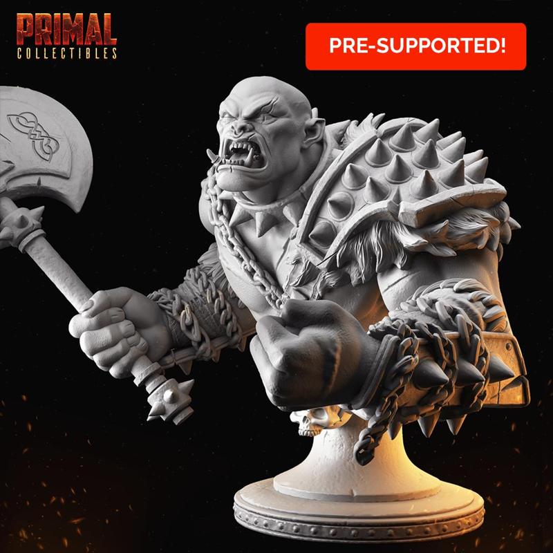 Orc - Bhorlok Bust - MASTERS OF DUNGEONS QUEST