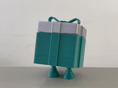 Christmas Gift Box with print in place feet