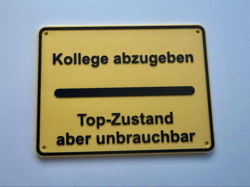 Funny Office Sign – "Colleague for Sale"