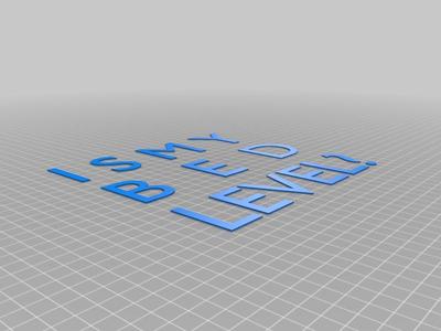 Is my bed level- Test print