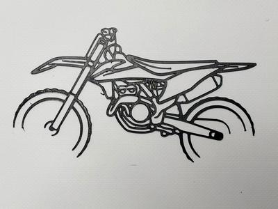 dirt bike silhouette (wall art)