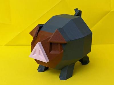 Low Poly Lechonk Pokemon