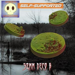 Wooden Skull Altar Base (32mm Round Swamp Base)