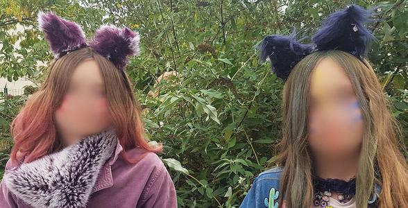 Head band with ear outline (for fur sticking)