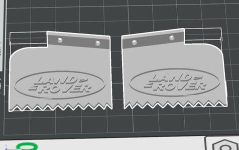 Land Rover rear mudflaps