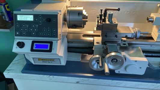 Fitting Electronic Lead Screw ELS4 Basic from Rocketronics on Bernardo Profi 300V Lathe