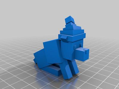 Minecraft Santa Hat Dog