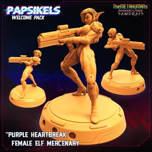 PURPLE HEARTBREAK FEMALE ELF MERCENARY