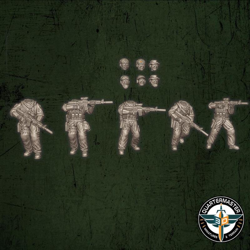 Special Forces / Black Ops Soldiers with Modular Heads