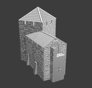 Medieval tower and house combined - Modular castle system