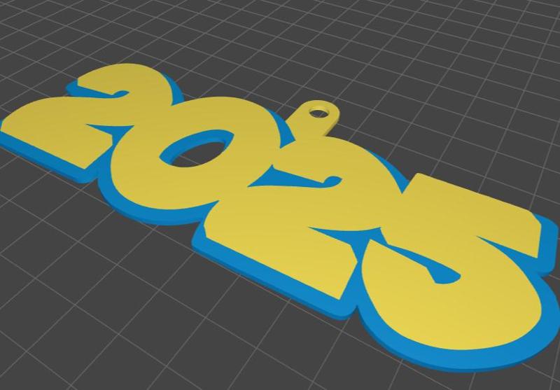 2025 Keychain Happy New Year