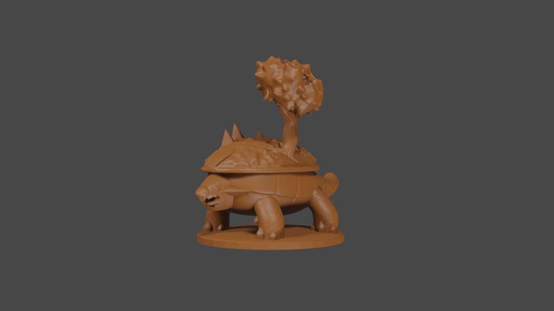 Pokemon inspired, Torterra Tabletop DnD miniature