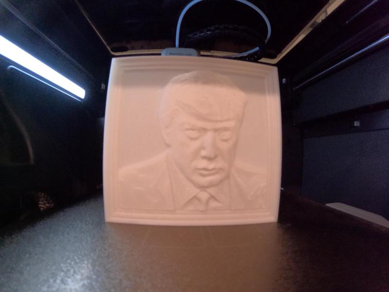 Trump Mugshot Relief Sculpture