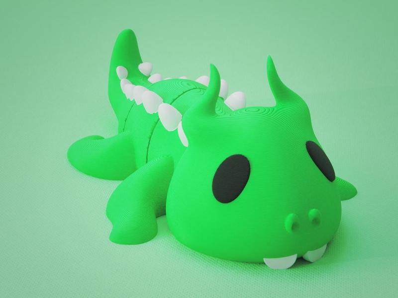 Articulated Flexi Baby Dragon + Keychain (No AMS)