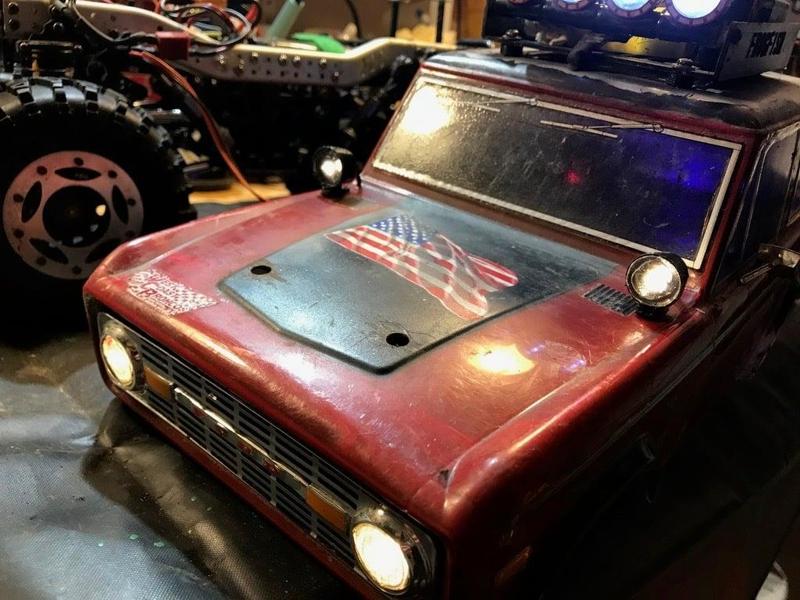 Lights mounting on bonnet