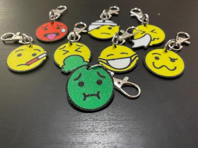 Nauseated Face - Sickies - Keyring
