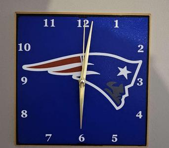New England Patriots Clock Face