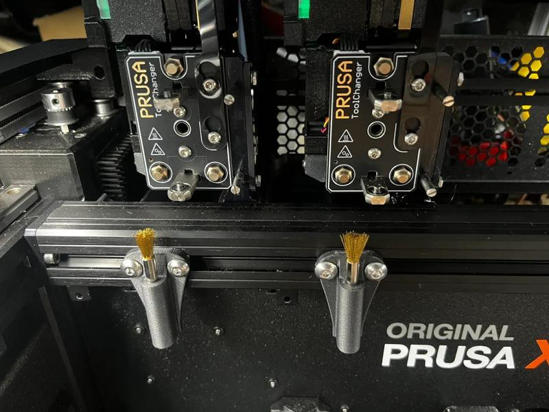 Prusa XL Nozzle Brush Scrubber Holder Remix