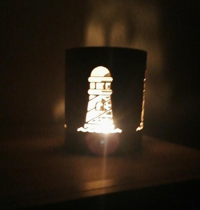 Tealight holder lighthouse round