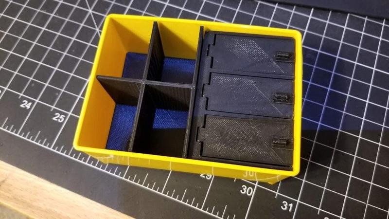 Stanley 014725R organizer - large 3 compartment bin with lids plus 4 bins