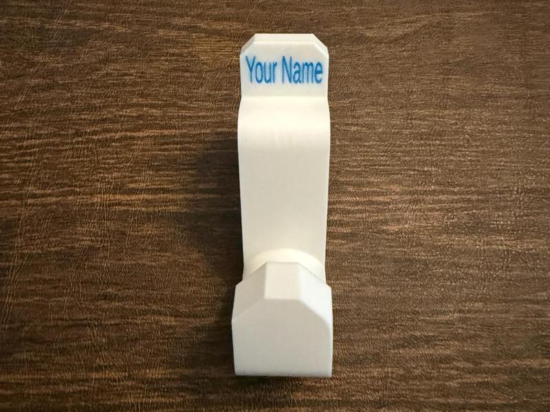 Chain Link Fence Bag Holder with Parametric Name