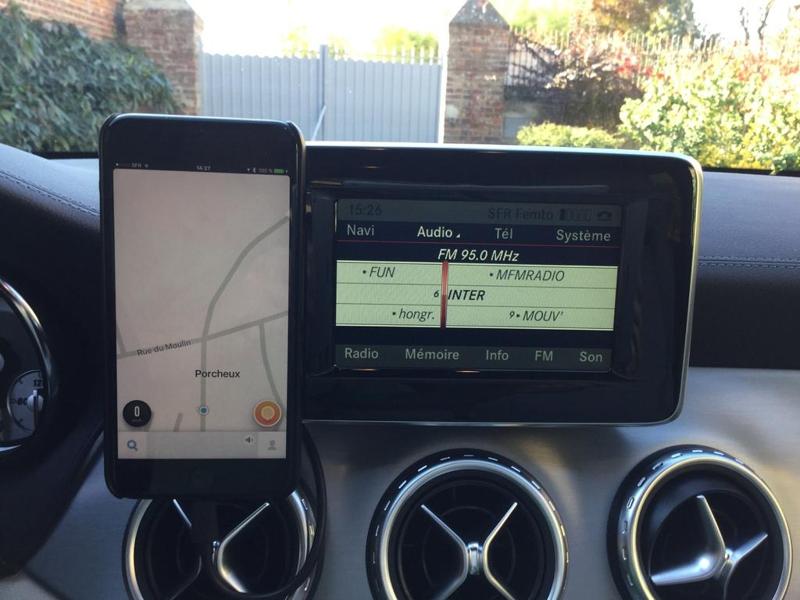 Phone holder for Mercedes Class A, CLA and GLA