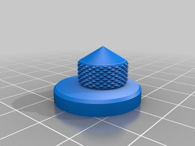 Dial with knurled knob for TIE Pilot chest box.