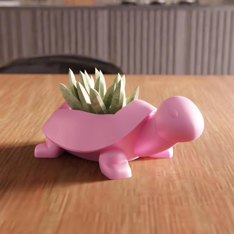 Cute Turtle Planter Stl File - 104