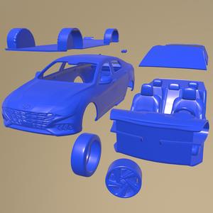 Hyundai Elantra N-Line 2021 PRINTABLE CAR IN SEPARATE PARTS