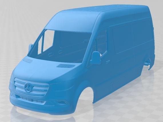 Mercedes Benz Sprinter Panel L2H2 2019 Printable Body Van