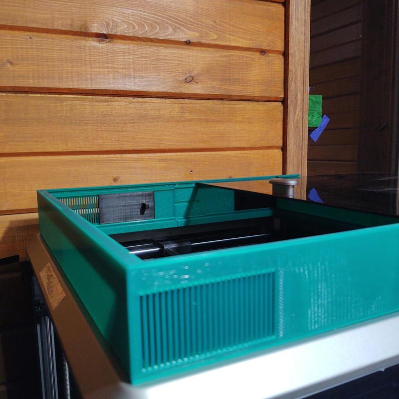 K1 Max lid extension with sliding lid & vent covers.