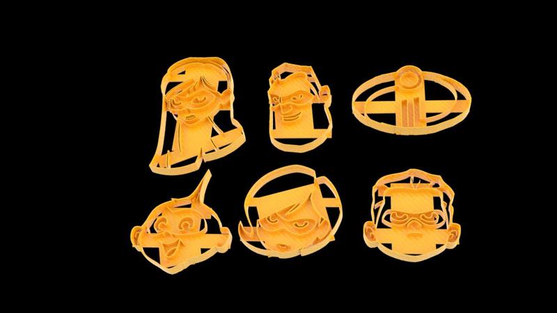 The Incredibles (Pack of 6 CALLET CUTTERS)