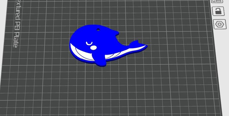 Baleia Azul Chaveiro - Blue Whale Keychain