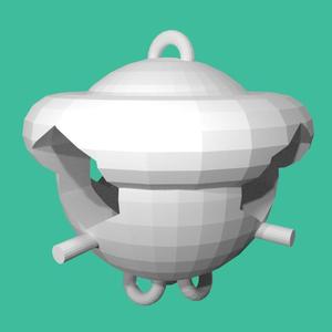 Birdhouse with wind chime holders