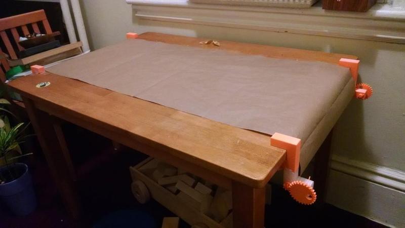 Table Clamp Paper Roller