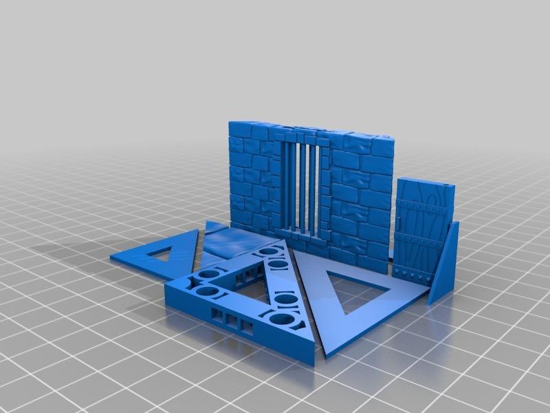 OpenDungeonTiles: Diagonal Interior Door Std Roughstone 2x2