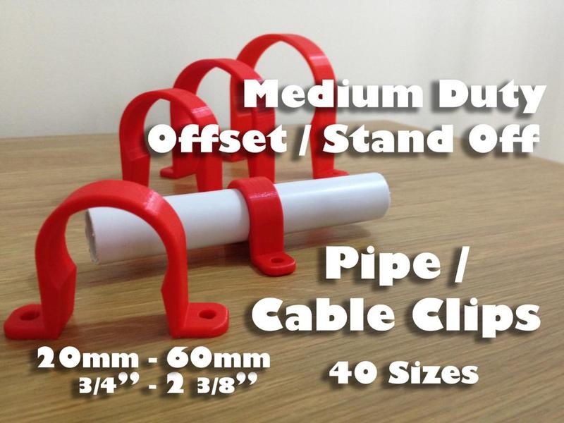 Offset Pipe Clip / Cable Clip all sizes
