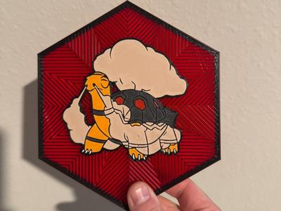 #324 Torkoal Hex Wall Art