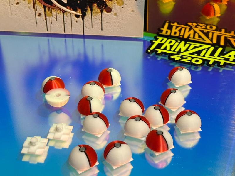 Pokéball Holder 4 Pokémon Graffiti Hueforge series