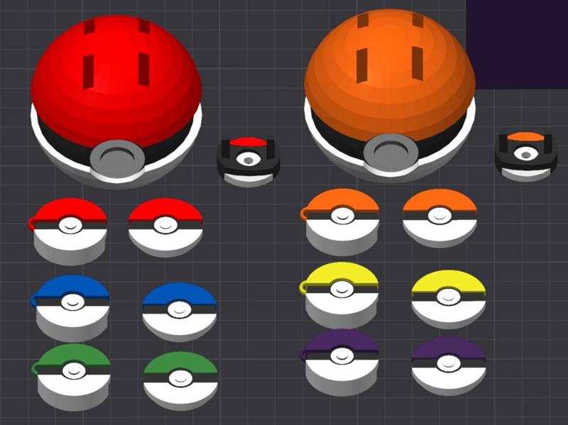 Key cover + Wall mount Pokemon pokeball version