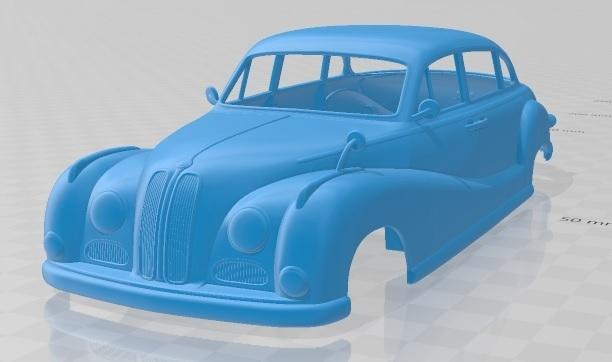 BMW 501 Saloon 1952 Printable Body Car