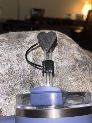 Stanley straw cover heart shape
