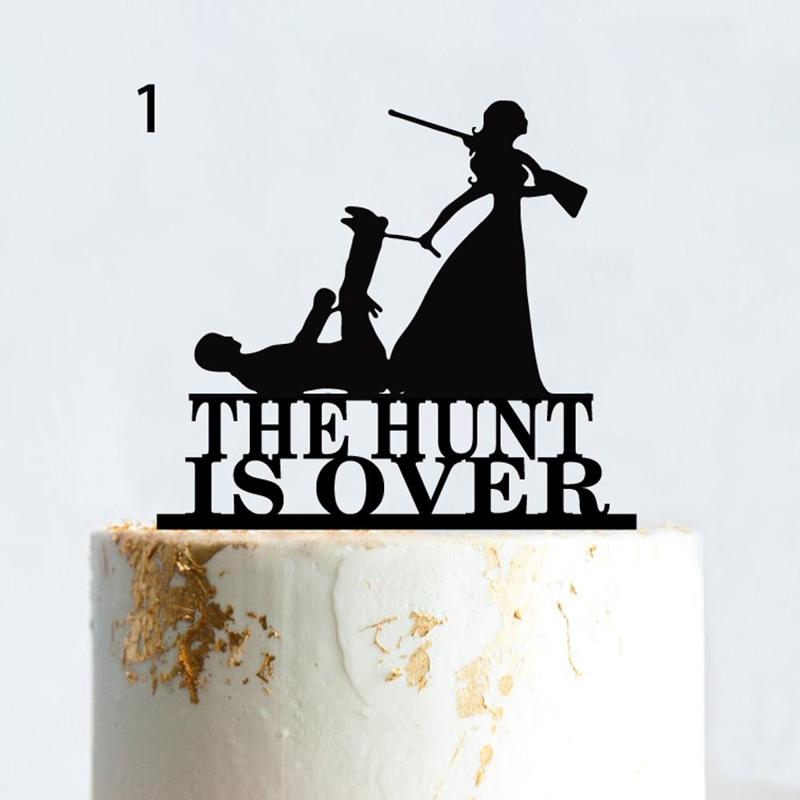 Cake Topper Adorno Torta - boda Casamiento Cazador - The hunt is over