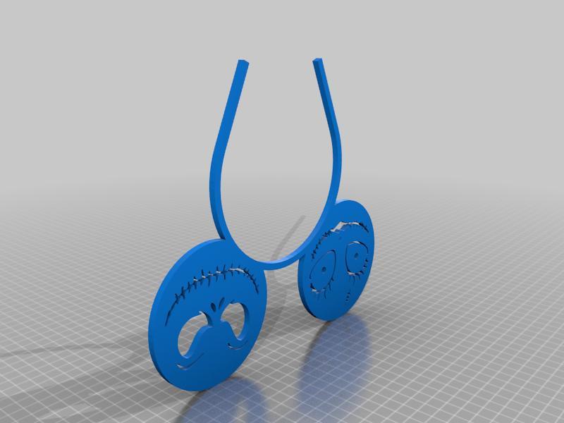 headband Jack and Sally Skellington small size