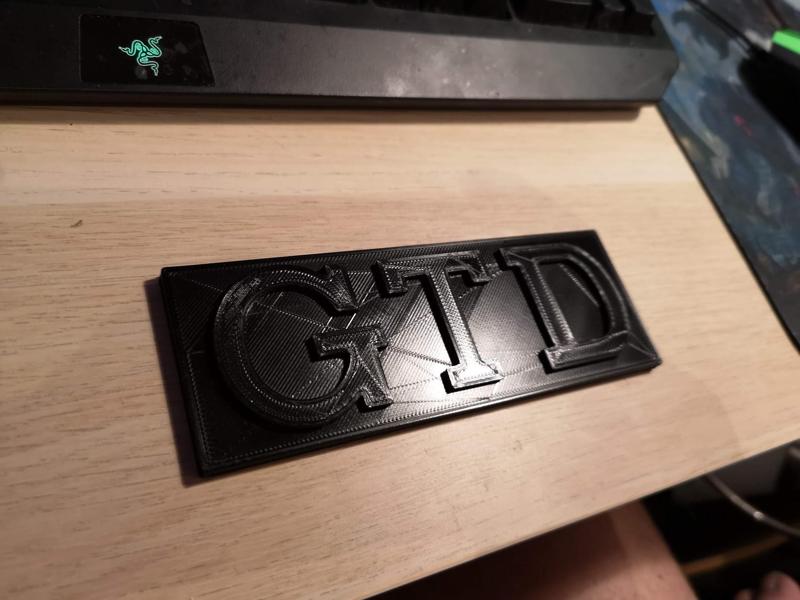 MK1/MK2 grille GTD badge.